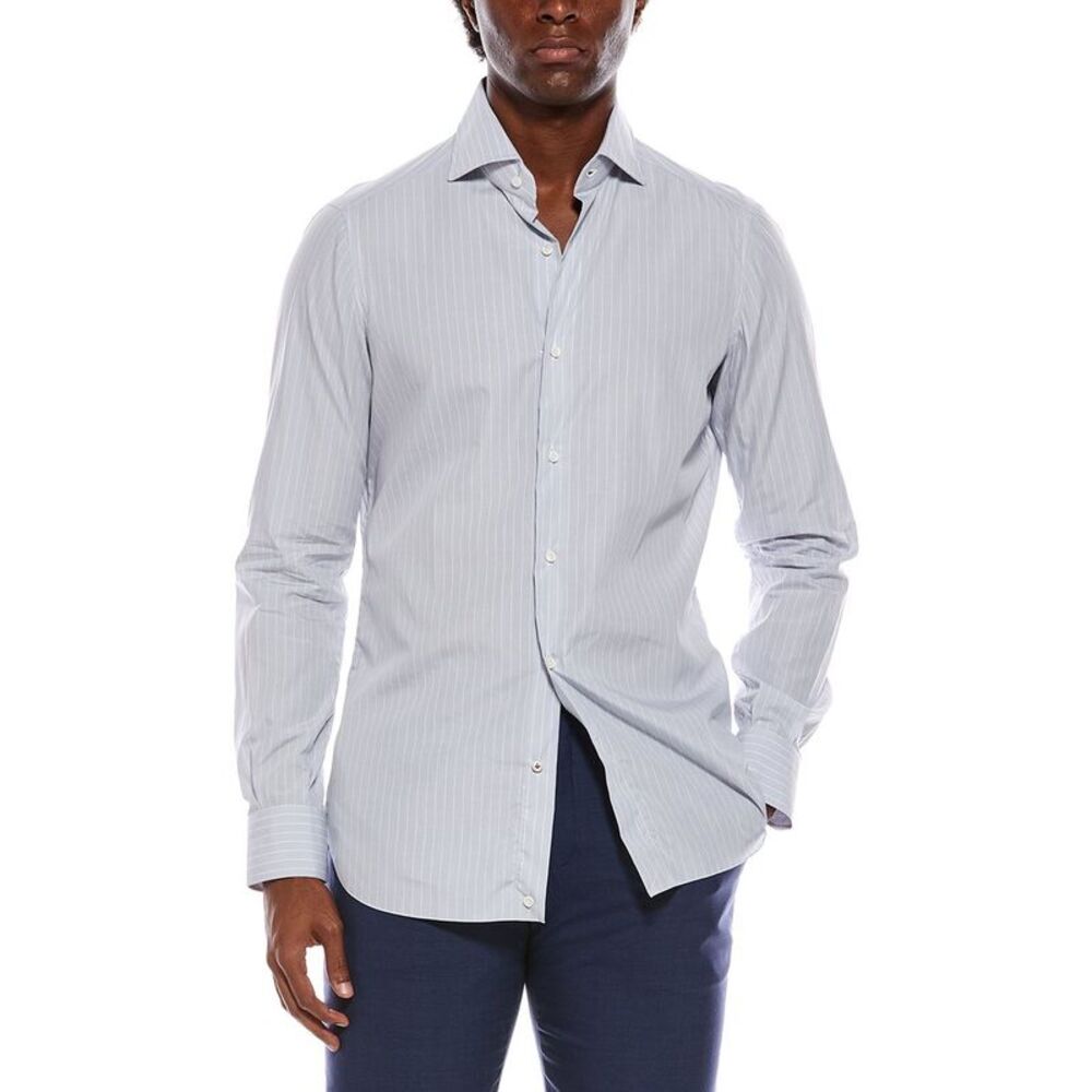 Isaia Mens  Shirt, Grey